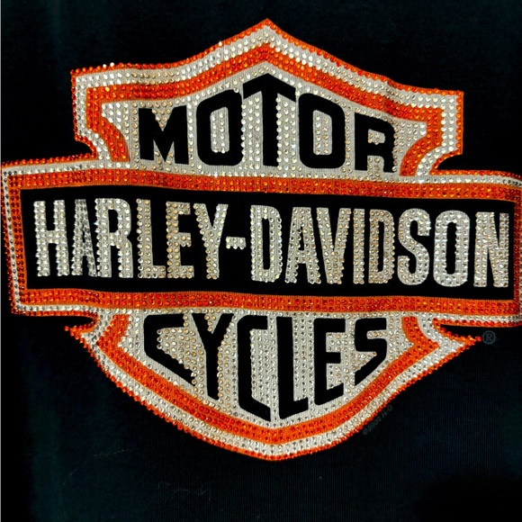 Harley Davidson Rhinestone Logo Tank Top - Picture 3 of 6